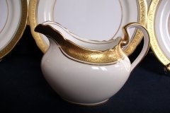 AYNSLEY #7761 CREAM/ ENCRUSTED GOLD BAND-  CREAMER  .....   http://jaapiesfinechinastore.com