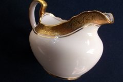 AYNSLEY #7761 CREAM/ ENCRUSTED GOLD BAND-  CREAMER  .....   http://jaapiesfinechinastore.com