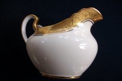 AYNSLEY #7761 CREAM/ ENCRUSTED GOLD BAND-  CREAMER  .....   http://jaapiesfinechinastore.com