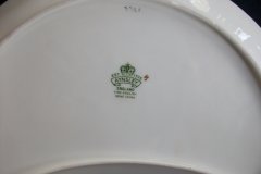 AYNSLEY #7761 CREAM/ ENCRUSTED GOLD BAND-  CRESCENT SALAD PLATE   .....   http://jaapiesfinechinastore.com