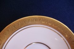 AYNSLEY #7761 CREAM/ ENCRUSTED GOLD BAND- DEMI CUP & SAUCER   .....   http://jaapiesfinechinastore.com