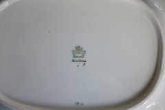 AYNSLEY #7761 CREAM/ ENCRUSTED GOLD BAND-  SERVING PLATTER  13 1/2"   .....   http://jaapiesfinechinastore.com