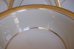 AYNSLEY #7761 CREAM/ ENCRUSTED GOLD BAND-  ROUND SERVING BOWL   .....   http://jaapiesfinechinastore.com