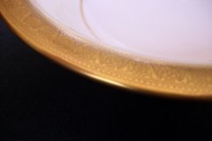 AYNSLEY #7761 CREAM/ ENCRUSTED GOLD BAND-  ROUND SERVING BOWL   .....   http://jaapiesfinechinastore.com