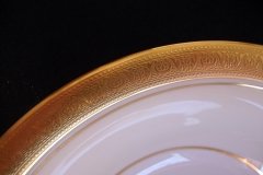 AYNSLEY #7761 CREAM/ ENCRUSTED GOLD BAND-  ROUND SERVING BOWL   .....   http://jaapiesfinechinastore.com
