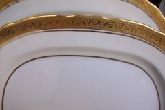 AYNSLEY #7761 CREAM/ ENCRUSTED GOLD BAND-  SERVING PLATTER  11 1/2"   .....   http://jaapiesfinechinastore.com
