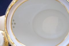 AYNSLEY #7761 CREAM/ ENCRUSTED GOLD BAND-  TEA POT  .....   http://jaapiesfinechinastore.com