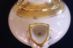 AYNSLEY #7761 CREAM/ ENCRUSTED GOLD BAND-  TEA POT  .....   http://jaapiesfinechinastore.com