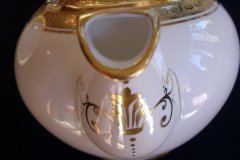 AYNSLEY #7761 CREAM/ ENCRUSTED GOLD BAND-  TEA POT  .....   http://jaapiesfinechinastore.com