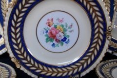 AYNSLEY 7848 MOTTLED BLUE, FLORAL CENTER- BREAD & BUTTER PLATE   .....   http://jaapiesfinechinastore.com