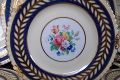 AYNSLEY 7848 MOTTLED BLUE, FLORAL CENTER- BREAD & BUTTER PLATE   .....   http://jaapiesfinechinastore.com