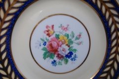 AYNSLEY 7848 MOTTLED BLUE, FLORAL CENTER- BREAD & BUTTER PLATE   .....   http://jaapiesfinechinastore.com