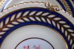 AYNSLEY 7848 MOTTLED BLUE, FLORAL CENTER- BREAD & BUTTER PLATE   .....   http://jaapiesfinechinastore.com