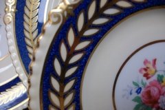 AYNSLEY 7848 MOTTLED BLUE, FLORAL CENTER- BREAD & BUTTER PLATE   .....   http://jaapiesfinechinastore.com