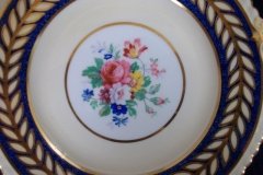 AYNSLEY 7848 MOTTLED BLUE, FLORAL CENTER- BREAD & BUTTER PLATE   .....   http://jaapiesfinechinastore.com