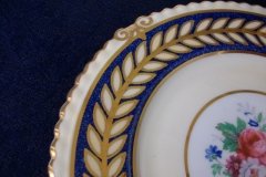 AYNSLEY 7848 MOTTLED BLUE, FLORAL CENTER- BREAD & BUTTER PLATE   .....   http://jaapiesfinechinastore.com