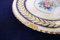 AYNSLEY 7848 MOTTLED BLUE, FLORAL CENTER- BREAD & BUTTER PLATE   .....   http://jaapiesfinechinastore.com