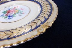 AYNSLEY 7848 MOTTLED BLUE, FLORAL CENTER- BREAD & BUTTER PLATE   .....   http://jaapiesfinechinastore.com