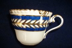 AYNSLEY 7848 MOTTLED BLUE, FLORAL CENTER- CUP & SAUCER   .....   http://jaapiesfinechinastore.com