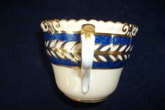 AYNSLEY 7848 MOTTLED BLUE, FLORAL CENTER- CUP & SAUCER   .....   http://jaapiesfinechinastore.com
