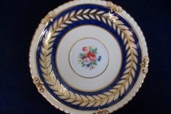 AYNSLEY 7848 MOTTLED BLUE, FLORAL CENTER- CUP & SAUCER   .....   http://jaapiesfinechinastore.com