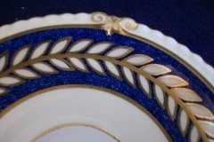 AYNSLEY 7848 MOTTLED BLUE, FLORAL CENTER- CUP & SAUCER   .....   http://jaapiesfinechinastore.com