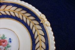 AYNSLEY 7848 MOTTLED BLUE, FLORAL CENTER- CUP & SAUCER   .....   http://jaapiesfinechinastore.com