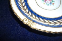 AYNSLEY 7848 MOTTLED BLUE, FLORAL CENTER- CUP & SAUCER   .....   http://jaapiesfinechinastore.com