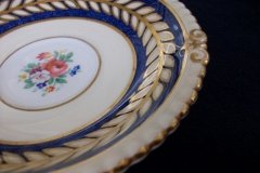 AYNSLEY 7848 MOTTLED BLUE, FLORAL CENTER- CUP & SAUCER   .....   http://jaapiesfinechinastore.com