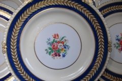 AYNSLEY 7848 MOTTLED BLUE, FLORAL CENTER- DINNER PLATE   .....   http://jaapiesfinechinastore.com