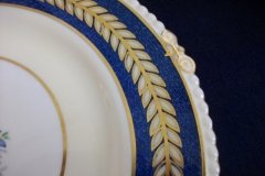 AYNSLEY 7848 MOTTLED BLUE, FLORAL CENTER- DINNER PLATE   .....   http://jaapiesfinechinastore.com