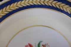 AYNSLEY 7848 MOTTLED BLUE, FLORAL CENTER- DINNER PLATE   .....   http://jaapiesfinechinastore.com