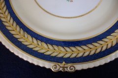 AYNSLEY 7848 MOTTLED BLUE, FLORAL CENTER- DINNER PLATE   .....   http://jaapiesfinechinastore.com