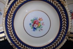 AYNSLEY 7848 MOTTLED BLUE, FLORAL CENTER- SALAD PLATE   .....   http://jaapiesfinechinastore.com