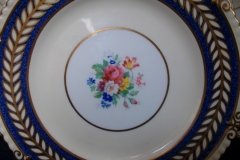 AYNSLEY 7848 MOTTLED BLUE, FLORAL CENTER- SALAD PLATE   .....   http://jaapiesfinechinastore.com