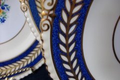 AYNSLEY 7848 MOTTLED BLUE, FLORAL CENTER- SALAD PLATE   .....   http://jaapiesfinechinastore.com