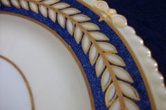 AYNSLEY 7848 MOTTLED BLUE, FLORAL CENTER- SALAD PLATE   .....   http://jaapiesfinechinastore.com