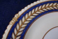 AYNSLEY 7848 MOTTLED BLUE, FLORAL CENTER- SALAD PLATE   .....   http://jaapiesfinechinastore.com