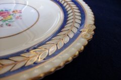 AYNSLEY 7848 MOTTLED BLUE, FLORAL CENTER- SALAD PLATE   .....   http://jaapiesfinechinastore.com