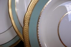 AYNSLEY #7963 BLUE-GRAY, CREAM & WHITE- ENCRUSTED GILT -  BREAD & BUTTER PLATE   .....   http://jaapiesfinechinastore.com