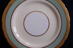 AYNSLEY #7963 BLUE-GRAY, CREAM & WHITE- ENCRUSTED GILT -  BREAD & BUTTER PLATE   .....   http://jaapiesfinechinastore.com