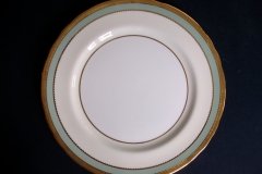 AYNSLEY #7963 BLUE-GRAY, CREAM & WHITE- ENCRUSTED GILT -  DINNER PLATE   .....   http://jaapiesfinechinastore.com