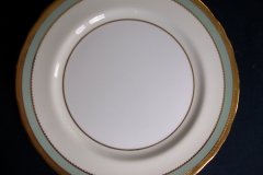 AYNSLEY #7963 BLUE-GRAY, CREAM & WHITE- ENCRUSTED GILT -  DINNER PLATE   .....   http://jaapiesfinechinastore.com