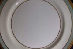 AYNSLEY #7963 BLUE-GRAY, CREAM & WHITE- ENCRUSTED GILT -  DINNER PLATE   .....   http://jaapiesfinechinastore.com