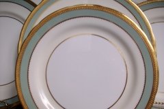 AYNSLEY #7963 BLUE-GRAY, CREAM & WHITE- ENCRUSTED GILT -  SALAD PLATE   .....   http://jaapiesfinechinastore.com