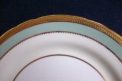 AYNSLEY #7963 BLUE-GRAY, CREAM & WHITE- ENCRUSTED GILT -  SALAD PLATE   .....   http://jaapiesfinechinastore.com