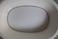 AYNSLEY #7963 BLUE-GRAY, CREAM & WHITE- ENCRUSTED GILT -  OVAL SERVING BOWL   .....   http://jaapiesfinechinastore.com