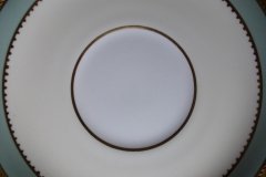 AYNSLEY #7963 BLUE-GRAY, CREAM & WHITE- ENCRUSTED GILT -  SOUP BOWL & SAUCER   .....   http://jaapiesfinechinastore.com