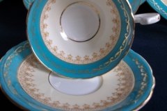 AYNSLEY AQUA 7611 CUP & SAUCER