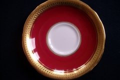 AYNSLEY BUCKINGHAM MAROON-  CUP & SAUCER   .....   http://jaapiesfinechinastore.com